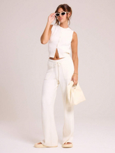 KNITTED BUTTON THROUGH VEST SUIT